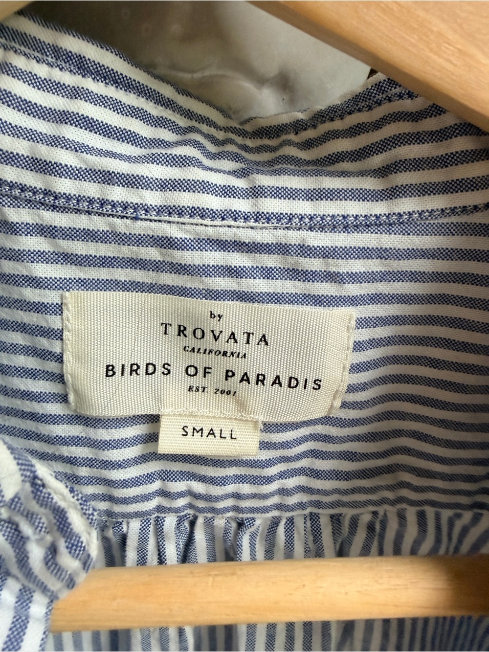 Trovata Navy and White Striped Shirt - Picture 3 of 5